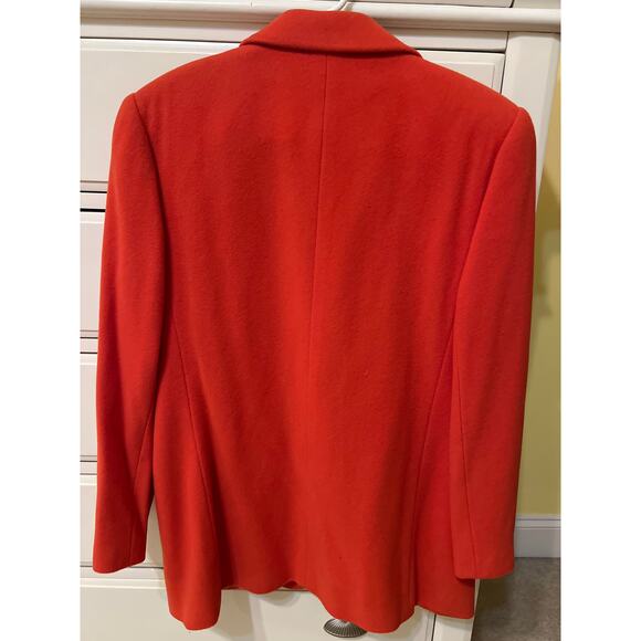 herve benard Orange Cashmere Wool Blend Blazer Women's Size 8 quiet luxury - Picture 4 of 7